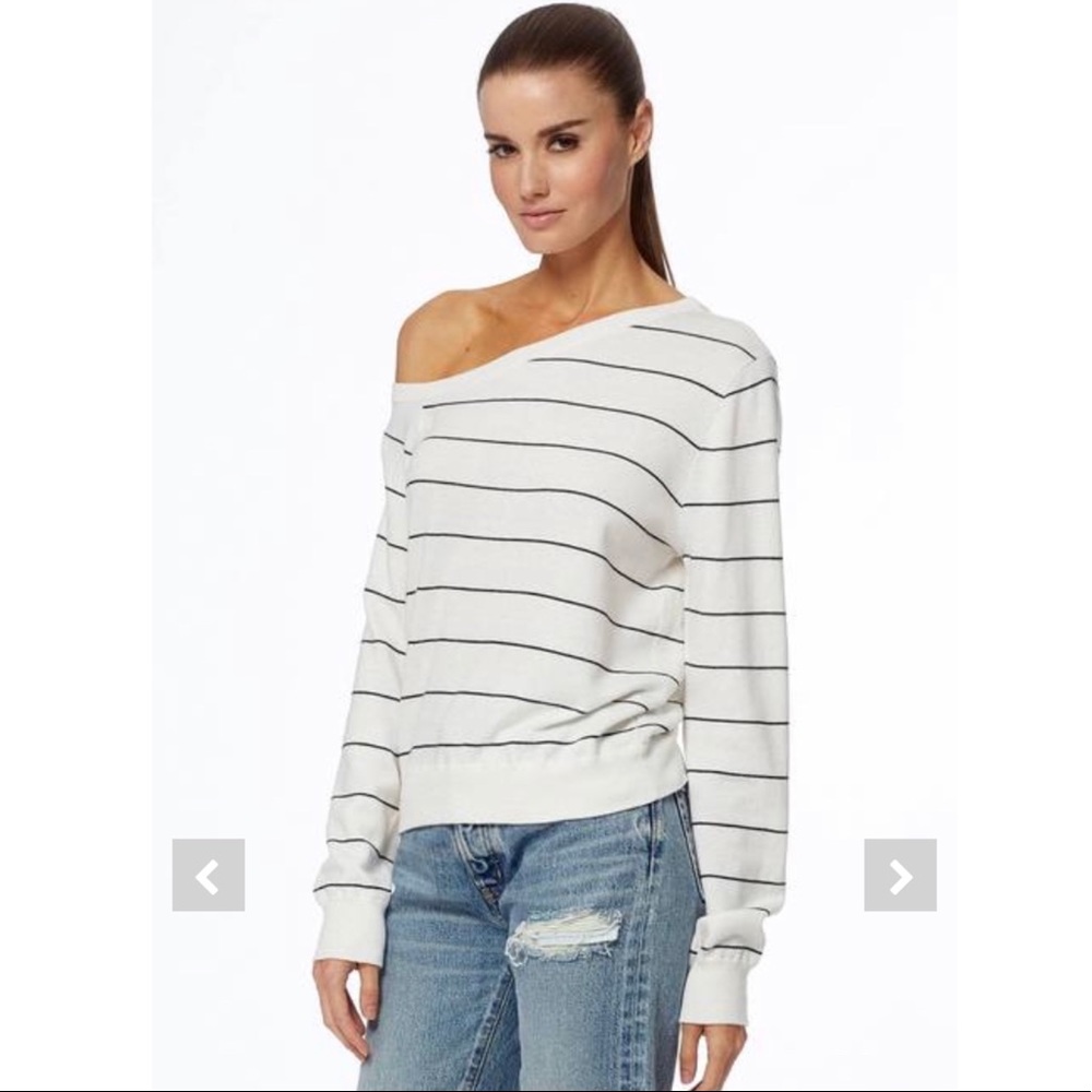 NWT 360 Cashmere Diane Sweater in Optic White Size XS